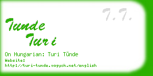 tunde turi business card